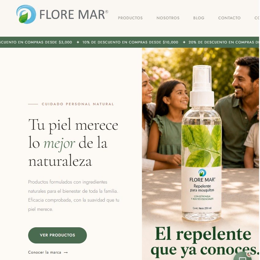 Tienda en línea Floremar.mx — página principal